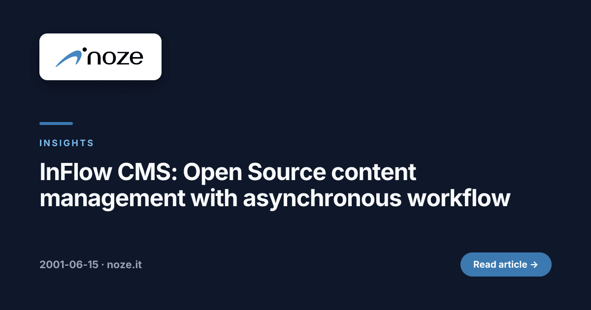InFlow CMS: Open Source content management with asynchronous workflow ...