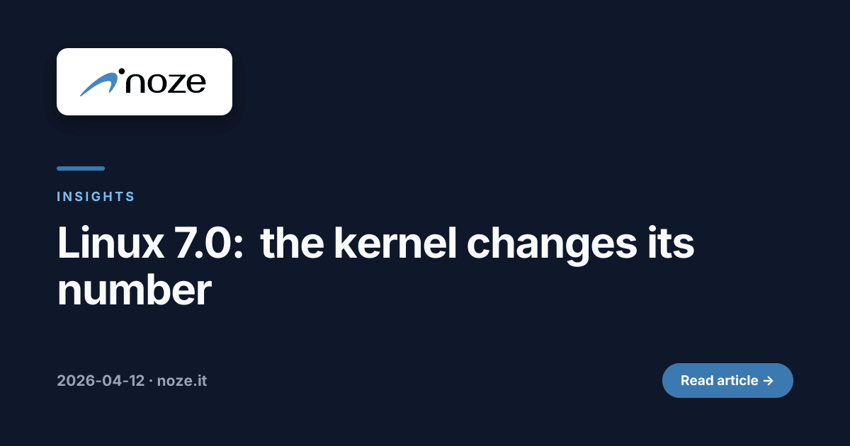 Linux 7.0: the kernel changes its number | noze