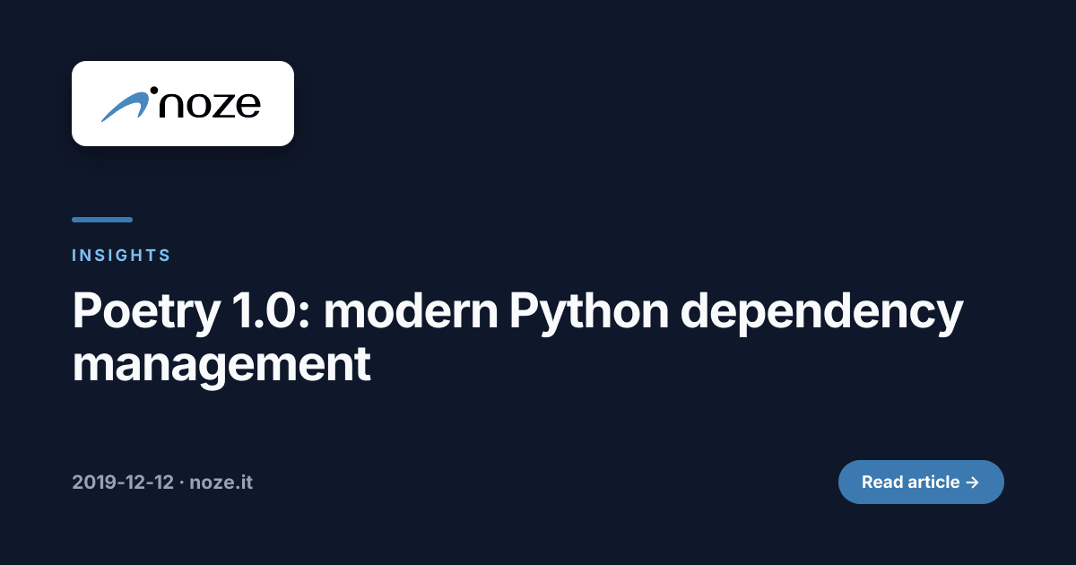 Poetry 1.0: modern Python dependency management | noze
