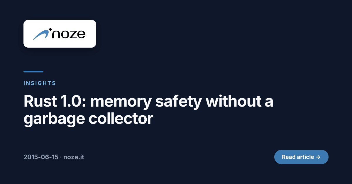 Rust 1.0: memory safety without a garbage collector | noze