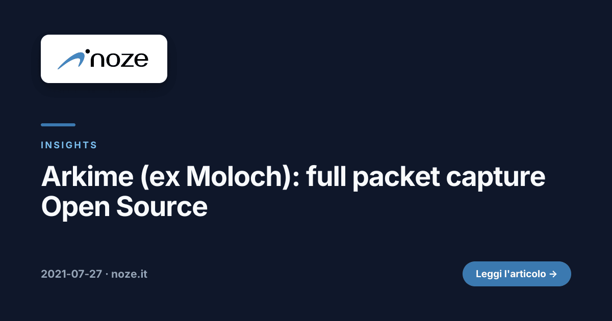 Arkime Raspberry Arkime (ex Moloch): full packet capture Open Source | noze